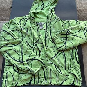 Oleg Cassini Lime Green Jacket with Black Pattern